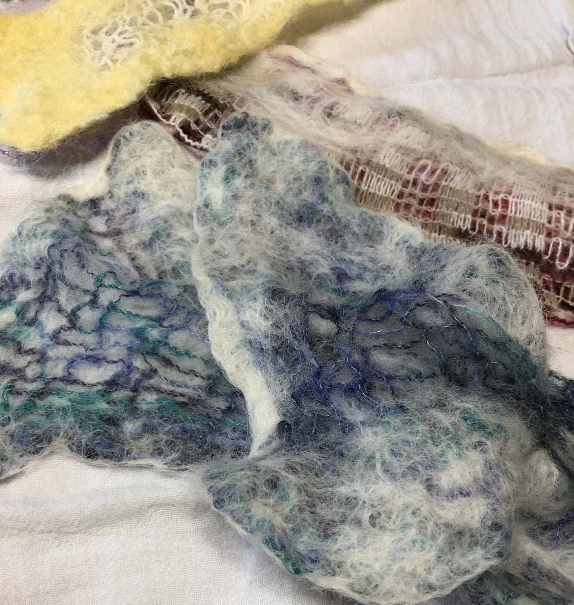 Nuno Felting Sample Fun! – Stab things into existence
